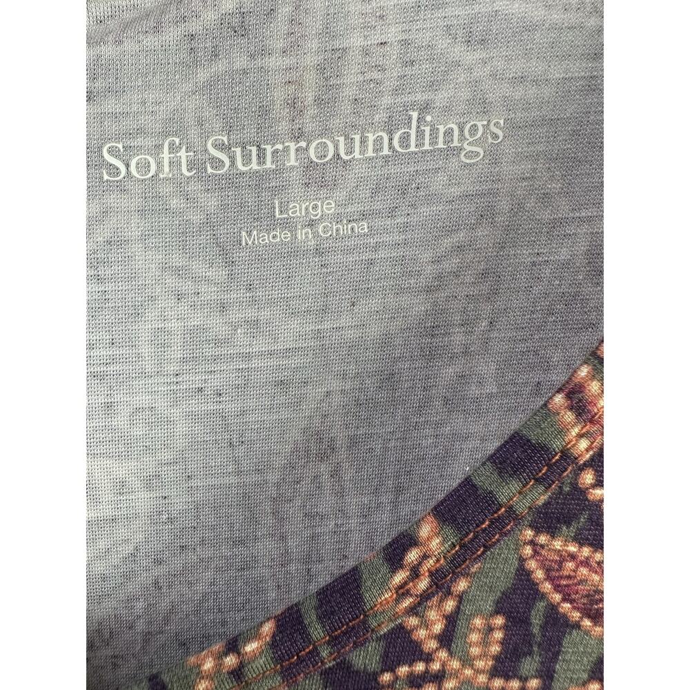 Soft Surroundings Alcott Dress Floral Maxi Slit Large Boho Western Jersey Soft - Picture 11 of 16